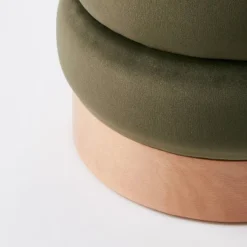 Clarkdale Channel Tufted Ottoman With Wood Base - Threshold™ Designed With Studio McGee -Home Living GUEST 6b0f47ba dc03 48cc 8a01 bbb99d46752f