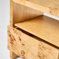 Ogden Nightstand Brown - Threshold™ Designed With Studio McGee: Woodgrain, Open Shelf, Veneer Surface -Home Living GUEST 6b831532 dfec 48ee 999c c2f7b8a23e1e