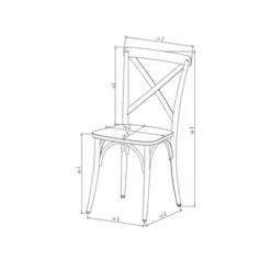 Set Of 2 Malden French Bistro Dining Chair Matte Black - Threshold™ -Home Living GUEST 6b977508 73a9 4116 9e94 2128bb0c2126