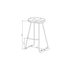 Hull Low Back Barstool Wood/Metal - Threshold 9 Hull Low Back Barstool Wood/Metal - Threshold -Home Living GUEST 6c2e1477 e337 442b bbe5 b0d0bcb80346
