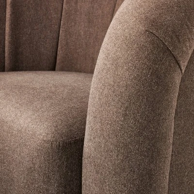 Channeled Curved Back Accent Chair Velvet - Threshold™ Designed With Studio McGee 4 Channeled Curved Back Accent Chair Velvet - Threshold™ Designed With Studio McGee - Image 4