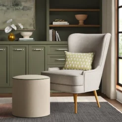 Contrast Welt Drum Ottoman In Velvet - Threshold™ 10 Contrast Welt Drum Ottoman In Velvet - Threshold™ -Home Living GUEST 6ceab47d 0668 4dfe bc20 8c18c28502e8