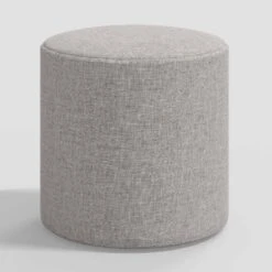 Round Thalia Ottoman In Textured Linen - Threshold™ -Home Living GUEST 6da3dd3e 553d 4c4e 8f58 cb5cd3d9d7ec