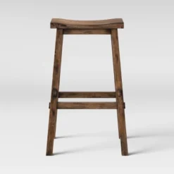 Halifax Farmhouse Wood Barstool - Threshold -Home Living GUEST 6dfda995 526e 462e afb8 b5f852a1ba27