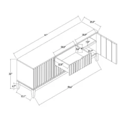 Thousand Oaks Wood Scalloped TV Stand For TVs Up To 60" - Threshold™ Designed With Studio McGee -Home Living GUEST 6eb78357 bdca 4768 81d1 c6707913672b