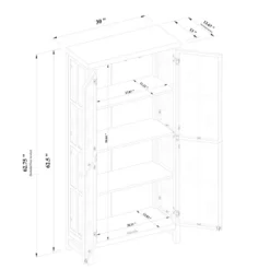 Bountiful Wood And Glass Tall Cabinet - Threshold™ Designed With Studio McGee -Home Living GUEST 6ee1338d 097f 4cfb b2df da976038b2e6