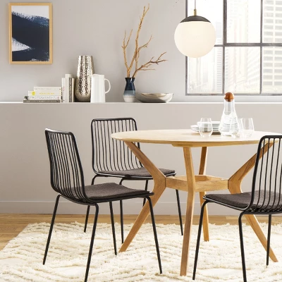 Set Of 2 Sodra Rounded Seat Wire Dining Chair Black - Threshold™ 7 Set Of 2 Sodra Rounded Seat Wire Dining Chair Black - Threshold™ - Image 7