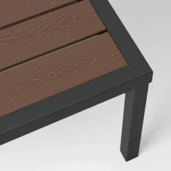 Bryant 2pc Faux Wood Patio Loveseat & Coffee Table - Gray/Natural - Threshold™ -Home Living GUEST 6f5e500e 49d6 4462 9caf 11a4e3e8e2a1