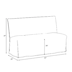 Replacement Slipcover Only For 57" Jean Dining Banquette - Threshold™ -Home Living GUEST 6fd15f0d d573 499f 9e5a 2274467780f4