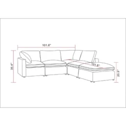 5pc Allandale Modular Sectional Sofa Set - Project 62™ -Home Living GUEST 6fe5734f a99e 4188 b902 bcc9240740b5
