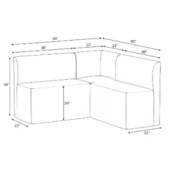 3pc Cora Dining Set With Chair And 2 Banquettes - Threshold™ -Home Living GUEST 715b0cb6 6d32 4815 9230 177e091caaf0