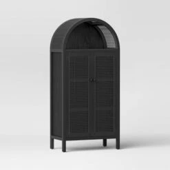 Woven Arched Wood Cabinet - Threshold™ -Home Living GUEST 71d7b8e7 0b8a 4c88 af3c ece9ad48100b