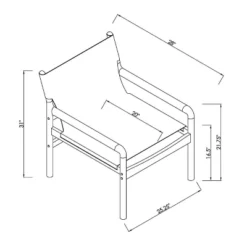 Northlake Dowel Frame Sling Accent Chair Canvas Cream - Threshold™ -Home Living GUEST 74386f49 f81b 4a92 b10f e5eed4c854de