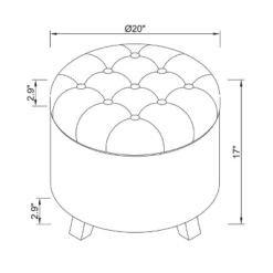 Tufted Round Storage Ottoman - Threshold -Home Living GUEST 77709614 17c9 4d77 a778 ff7c6a2478bf