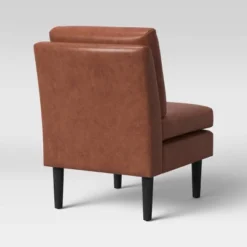 Gelbin Faux Leather Slipper Chair With Wood Legs - Threshold™ 6 Gelbin Faux Leather Slipper Chair With Wood Legs - Threshold™ -Home Living GUEST 79c6f7f3 f809 4654 bfbb 3f8fdad22532