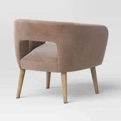 Barrel Open Back Accent Chair Velvet Camel - Threshold™ -Home Living GUEST 7cda3f6e f279 4070 a7ef 92b757c1d401