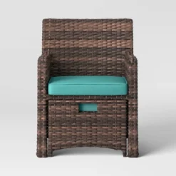 Halsted 5pc Wicker Small Space Patio Furniture Set - Threshold -Home Living GUEST 7da52616 f807 45db b6ea bca278143673