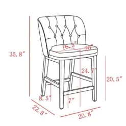Winfall Tufted Barrel Counter Height Barstool Linen - Threshold™ -Home Living GUEST 862591f2 c5d6 4cbd b107 373f25260e5a