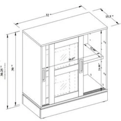 32" Promontory Sliding Glass 2 Door Cabinet - Threshold™ Designed With Studio McGee 17 32" Promontory Sliding Glass 2 Door Cabinet - Threshold™ Designed With Studio McGee -Home Living GUEST 886a1690 8c08 4bfa 84cf 5fb1b76c3fe4