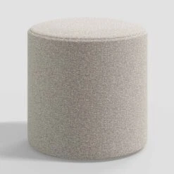 Round Thalia Ottoman In Boucle - Threshold™