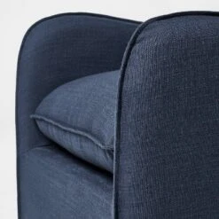 Slipcover Style Upholstered Swivel Accent Chair Blue - Threshold™ Designed With Studio McGee -Home Living GUEST 89fc2cdb 68df 40b1 b1d0 d52c26606667