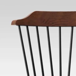 Delway Curved Back Mixed Material Counter Height Barstool Walnut - Threshold™ -Home Living GUEST 8c09173e d099 4df1 a94e ab93418d7e97