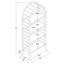 72" Holladay Curved Wooden Bookcase - Threshold™ Designed With Studio McGee -Home Living GUEST 907a020b f8bd 48ff ad78 2332a2c16f0a