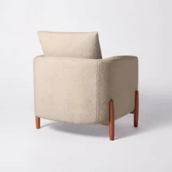Elroy Faux Shearling Accent Chair With Wood Legs - Threshold™ Designed With Studio McGee 14 Elroy Faux Shearling Accent Chair With Wood Legs - Threshold™ Designed With Studio McGee -Home Living GUEST 9253b8cf 4e11 4a1b aeb0 11fec1e0f29d