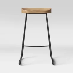Hull Low Back Barstool Wood/Metal - Threshold 11 Hull Low Back Barstool Wood/Metal - Threshold -Home Living GUEST 94c2a590 54b9 4e8d 8e3a 2a073684c565