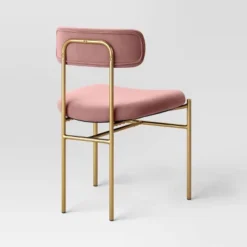 Orion Luxe Dining Chair With Brass Legs Blush Velvet - Threshold™ -Home Living GUEST 95e896b0 31de 452f 9f0c 7e8bf7ba7238 1