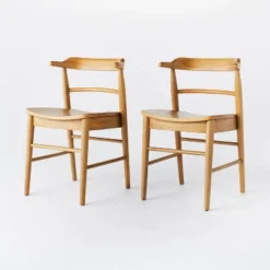 2pk Kaysville Curved Back Wood Dining Chair - Threshold™ Designed With Studio McGee -Home Living GUEST 96181127 0bb6 41a1 999c 8f5d44c53b74