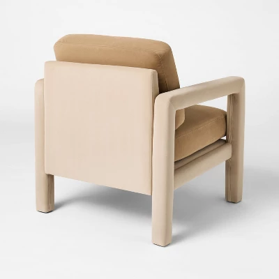 Upholstered Sculptural Accent Chair Brown - Threshold™ Designed With Studio McGee 3 Upholstered Sculptural Accent Chair Brown - Threshold™ Designed With Studio McGee - Image 3