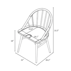 2pk Adwolf Rounded Spindle Dining Chairs Black - Threshold™ -Home Living GUEST 9717f7b7 7377 4009 b5b2 b90142c847de