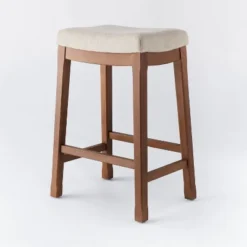 Candor Wood And Upholstered Saddle Counter Height Barstool - Threshold™ 15 Candor Wood And Upholstered Saddle Counter Height Barstool - Threshold™ -Home Living GUEST 9752c844 5eab 4428 9bc4 84b07e39c310