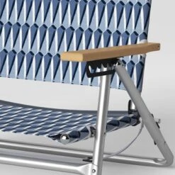 5 Position Beach Chair With Aluminum Frame & Wood Arms - Threshold™ -Home Living GUEST 97ae4a09 d58f 41af b73d 625d9a0d66e8
