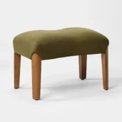 Wood Leg Ottoman Green - Threshold™ Designed With Studio McGee -Home Living GUEST 98c83999 b41a 4ba9 8536 57f343c2b680