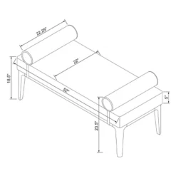 Randolph Bench With Bolster Pillows Linen - Threshold™ Designed With Studio McGee -Home Living GUEST 9983e70b 7f9e 4bcf a332 1d6fe6933ce7