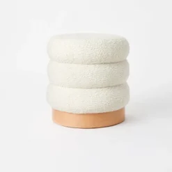 Clarkdale Channel Tufted Ottoman With Wood Base - Threshold™ Designed With Studio McGee -Home Living GUEST 9e78f4ea 34e1 4b4c 8927 610a96c011f0