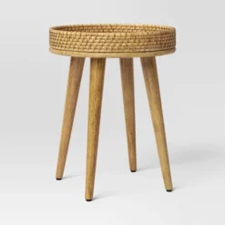 Round Natural Woven Accent Table - Threshold™ -Home Living GUEST 9ec8a24a 5b13 4d1b 8539 2a004aebfd6b