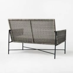 Wicker & Metal X Frame Patio Loveseat - Gray - Threshold™ Designed With Studio McGee -Home Living GUEST a007800d 2bb8 49be 8c3b 00a66dcf20a9