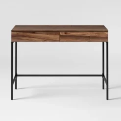 Loring Wood Writing Desk With Drawers And Charging Station - Threshold™ -Home Living GUEST a180d95f 494d 40fe 99aa 477952f0ae1b