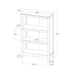 48" Carson 3 Shelf Bookcase - Threshold -Home Living GUEST a35a203d 2822 4d50 8eed 8de12cce8680