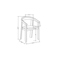 Terra Solid Wood Curved Back Dining Chair - Threshold™ Designed With Studio McGee -Home Living GUEST a386c950 6b68 47a0 8004 10af9f6b52b5