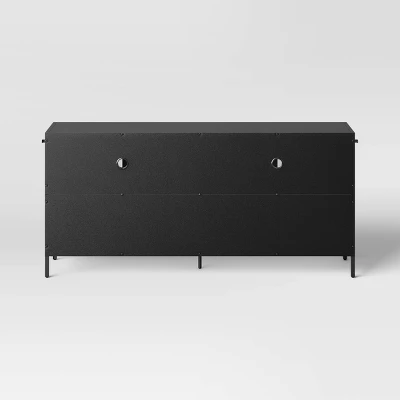 Half Glass TV Stand For TVs Up To 60" Black - Threshold™ 3 Half Glass TV Stand For TVs Up To 60" Black - Threshold™ - Image 3