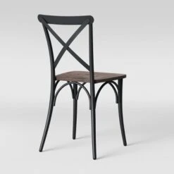 Set Of 2 Malden French Bistro Dining Chair Matte Black - Threshold™ -Home Living GUEST a5c2495e e363 491c 8853 f3d2bf7c79b7