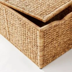 Natural Woven Storage Bench - Threshold™ Designed With Studio McGee: Metal Frame, Fish Scale Pattern, No Assembly Required -Home Living GUEST a6e6878e 6b8c 4d6f b297 bceeff97cca7