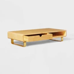 Monitor Riser With USB And Wireless Charging Brown - Threshold™ -Home Living GUEST aab00da1 6bb3 4079 920f 355fec806509