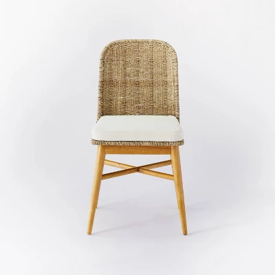 Juniper Woven Dining Chair With Cushion Natural - Threshold™ Designed With Studio McGee 2 Juniper Woven Dining Chair With Cushion Natural - Threshold™ Designed With Studio McGee - Image 2