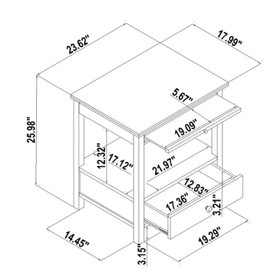 Shelburne Nightstand With Drawer/Shelf - Threshold™ 7 Shelburne Nightstand With Drawer/Shelf - Threshold™ - Image 7