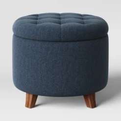 Tufted Round Storage Ottoman - Threshold -Home Living GUEST ac3ff38e 3c31 442a 8cdd 27eb008a7b3d